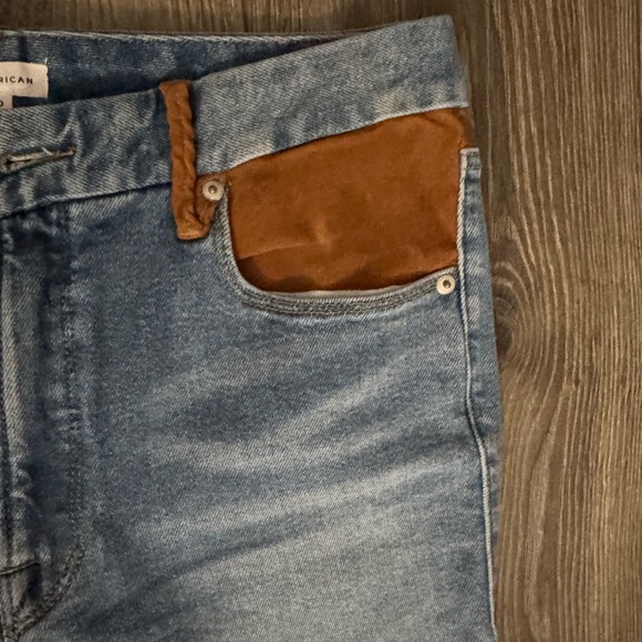 Good American Light Blue Jeans with Brown Accents - Picture 4 of 6